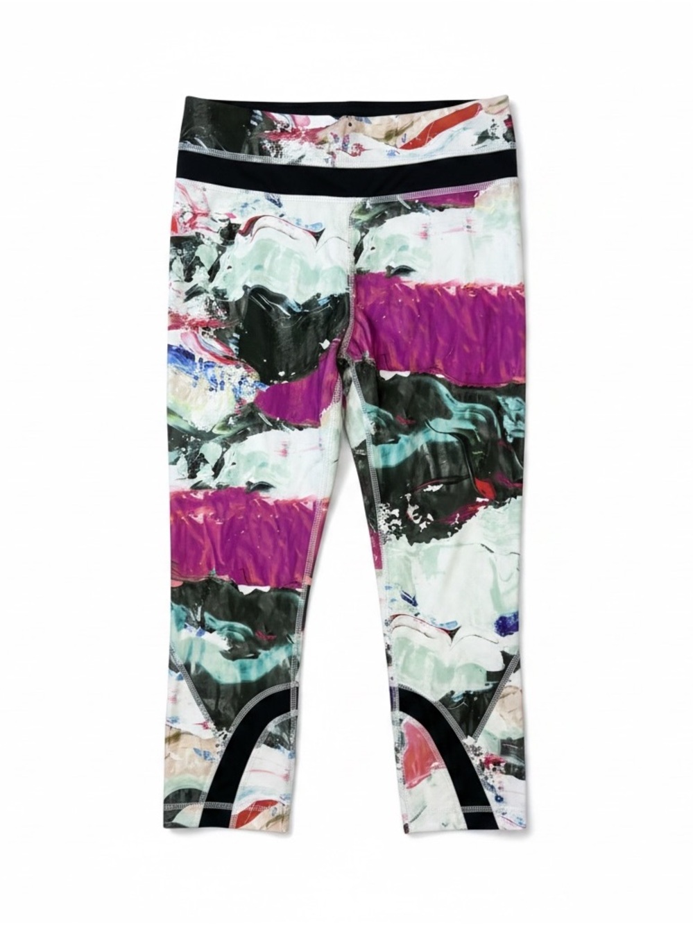 Lululemon Run Inspire Crop Il in Pigment Wave Multi Black